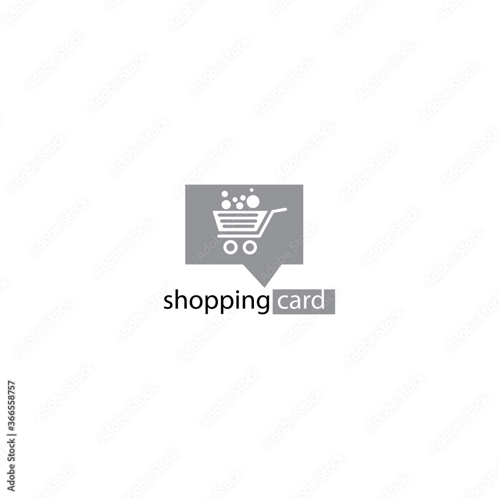 Creative shopping logo illustration card design vector template Creative shopping logo illustration card design vector template