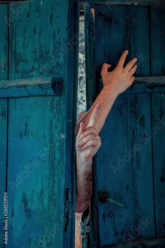 hand on the door