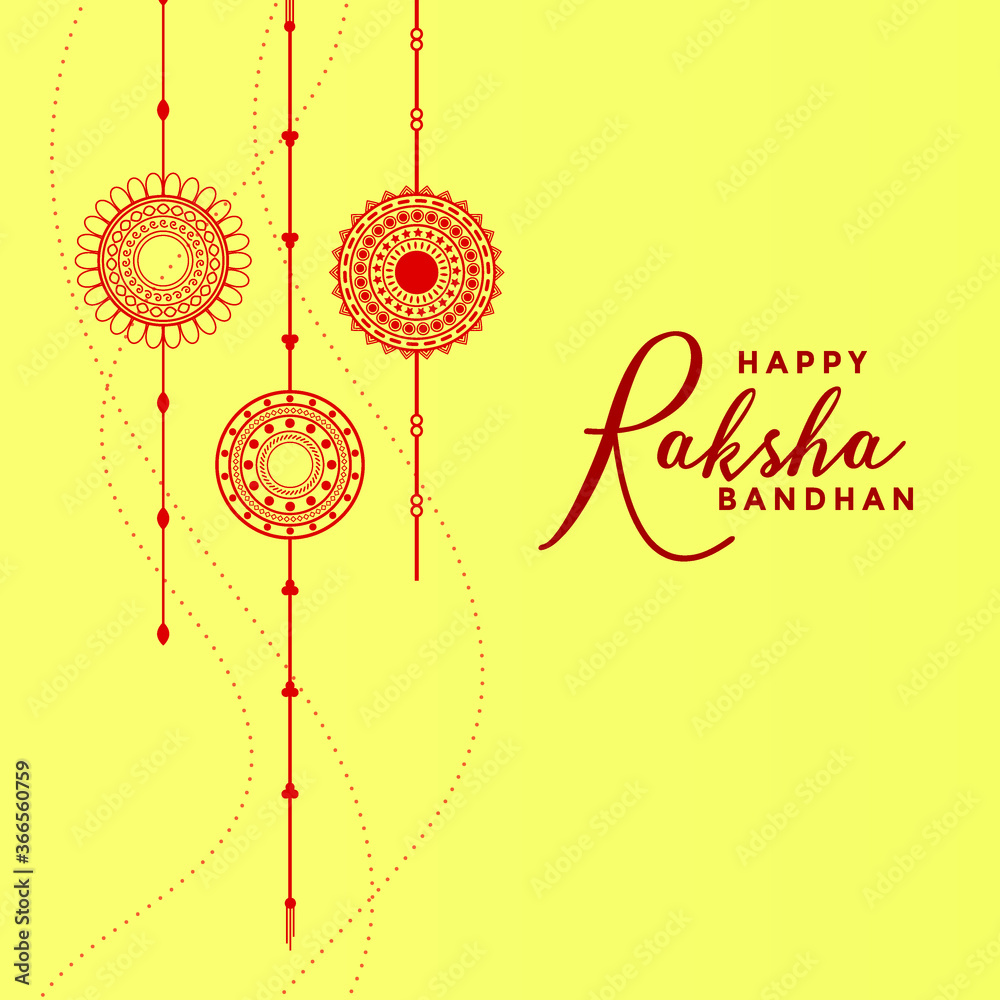 Raksha bandhan Festival Background Design with Creative Rakhi Illustration  Stock Vector | Adobe Stock