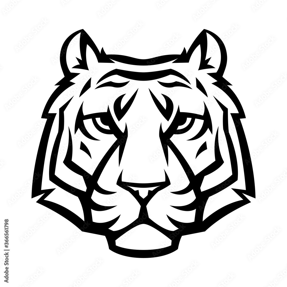 Obraz premium Mascot stylized tiger head.