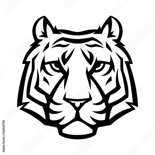 Mascot stylized tiger head.