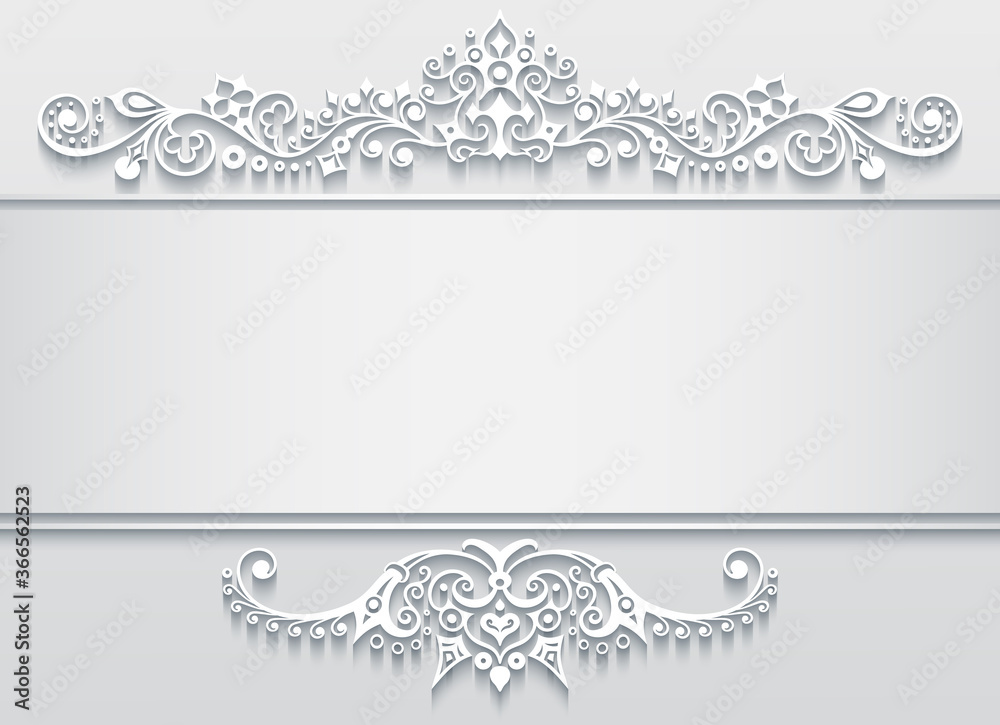 Vector abstract ornamental nature vintage frame.