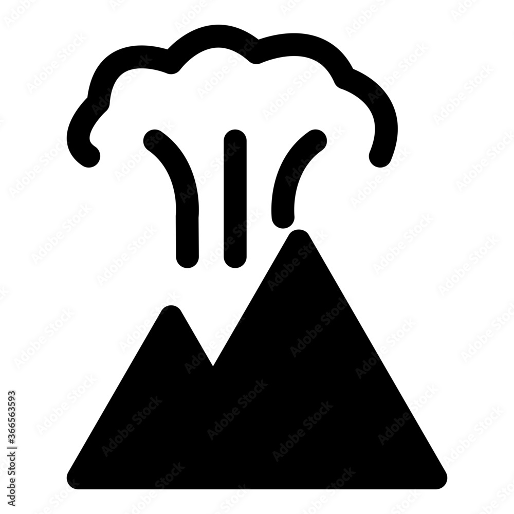 Mountain explotion icon