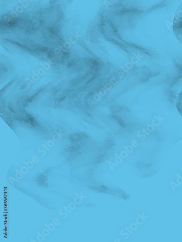 Plastic shapes and lines on a blue background. Abstract image. Liquid.