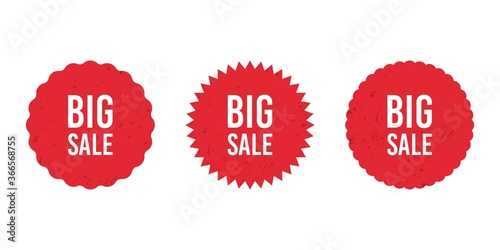 Big sale sticker vector design illustration isolated on white background 