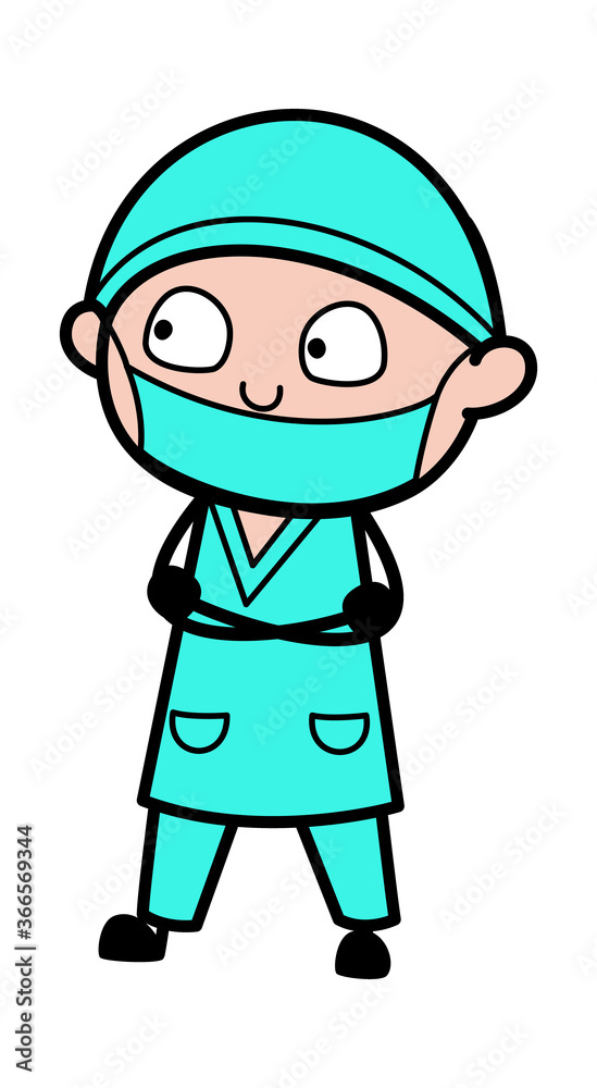 Folded Arms Surgeon cartoon