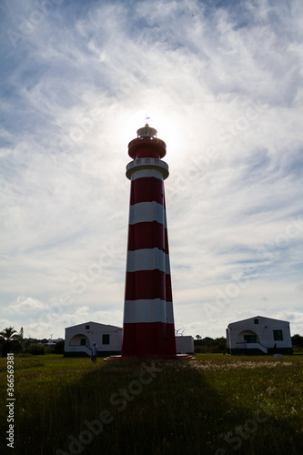Chu   lighthouse on the coast of Rio Grande do Sul Brazil.
