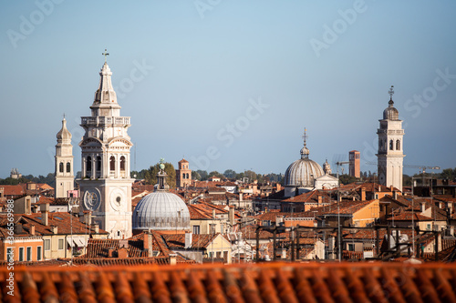 Old Buildings, Cathedrals and Basilica's Line the Cityscape of Venice
