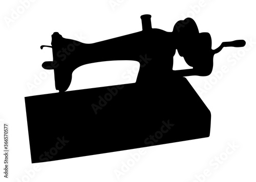 Sewing machine. Vector image.