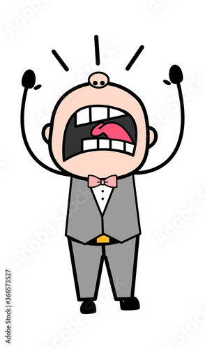 Shouting Groom Cartoon photo