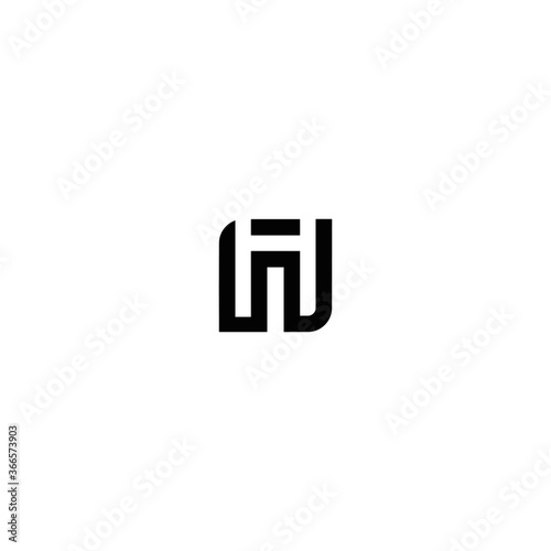 Abstract letter HW logo design. Creative,Premium Minimal emblem design template. Graphic Alphabet Symbol for Corporate Business Identity
