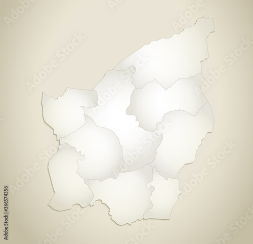 San Marino map  administrative division  old paper background blank