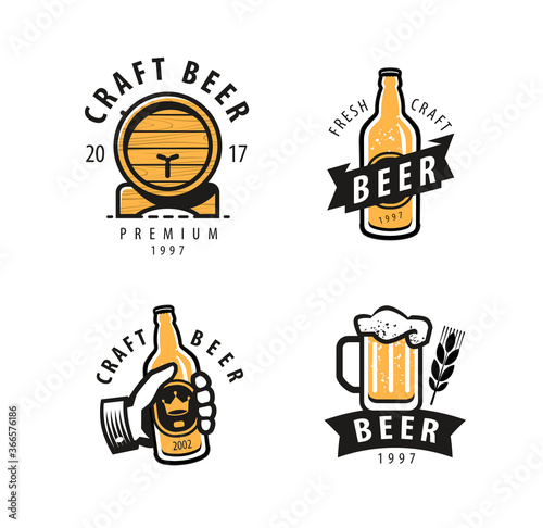 Beer symbol or logo. Pub, restaurant, drink concept