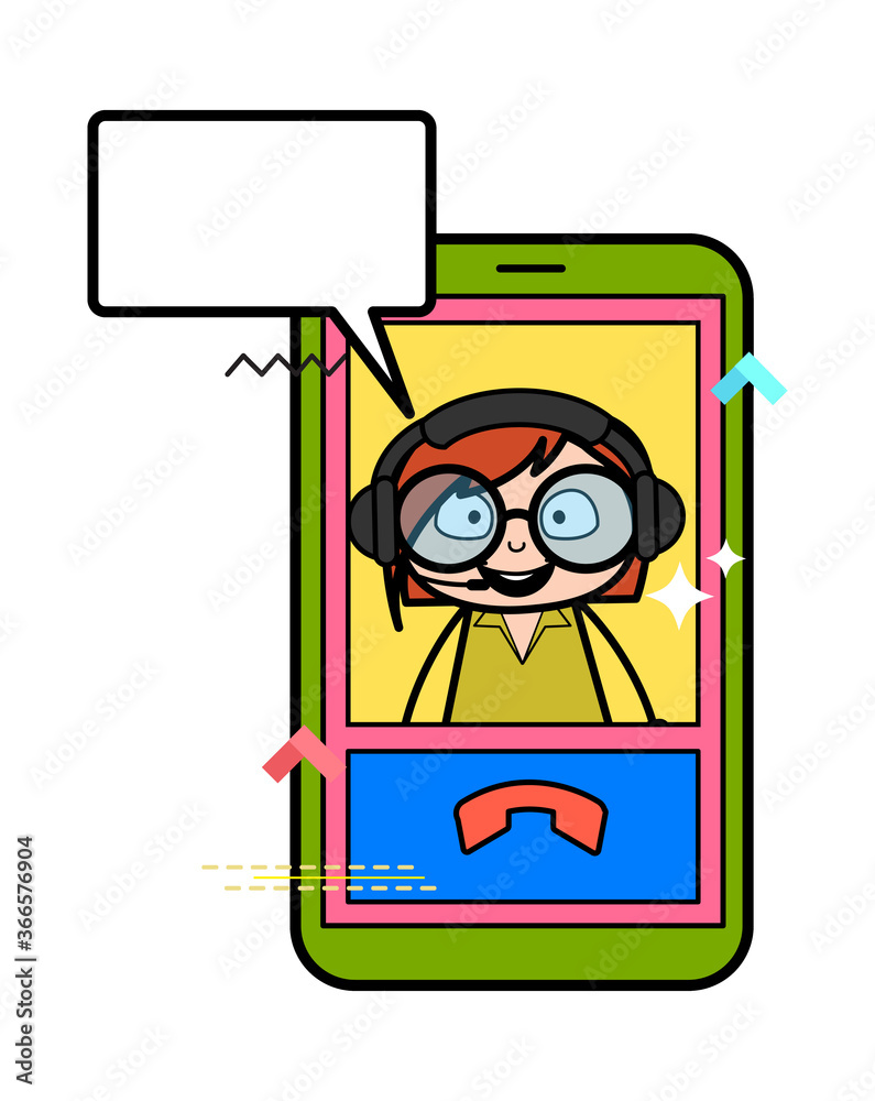 Cartoon Teacher Video Calling on Mobile Cartoon Teacher Video Calling on Mobile
