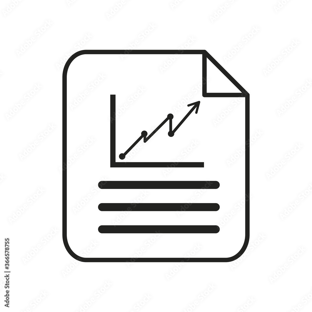 Infographic increase arrow on paper line style icon vector design Infographic increase arrow on paper line style icon vector design