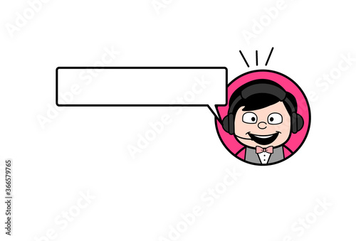 Cartoon Groom with Headphones