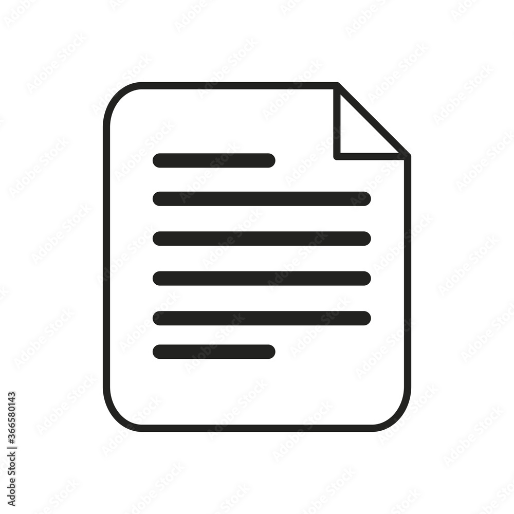 document line style icon vector design document line style icon vector design