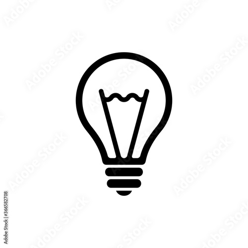 Light bulb logo. Icon design. Template elements