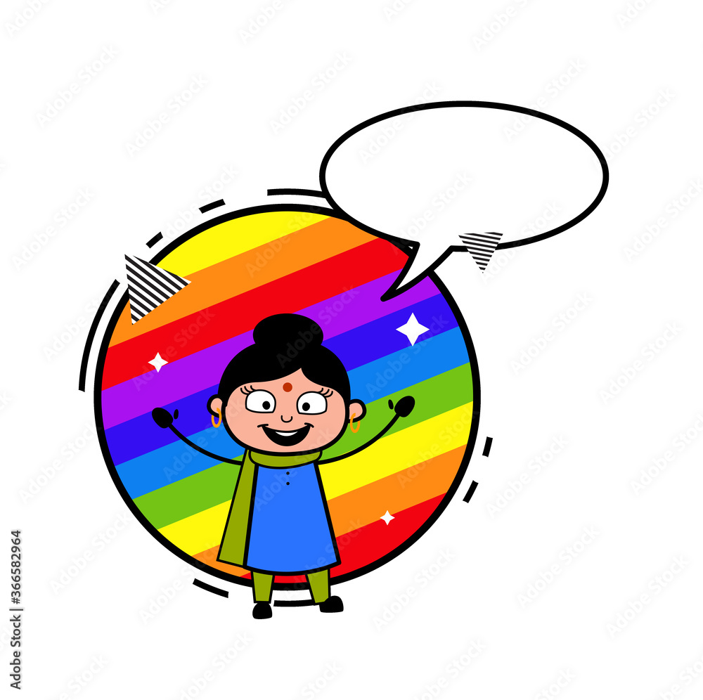Cartoon Indian Lady With Rainbow Background Stock Vector Adobe Stock cartoon-indian-lady-with-rainbow-background-stock-vector-adobe-stock