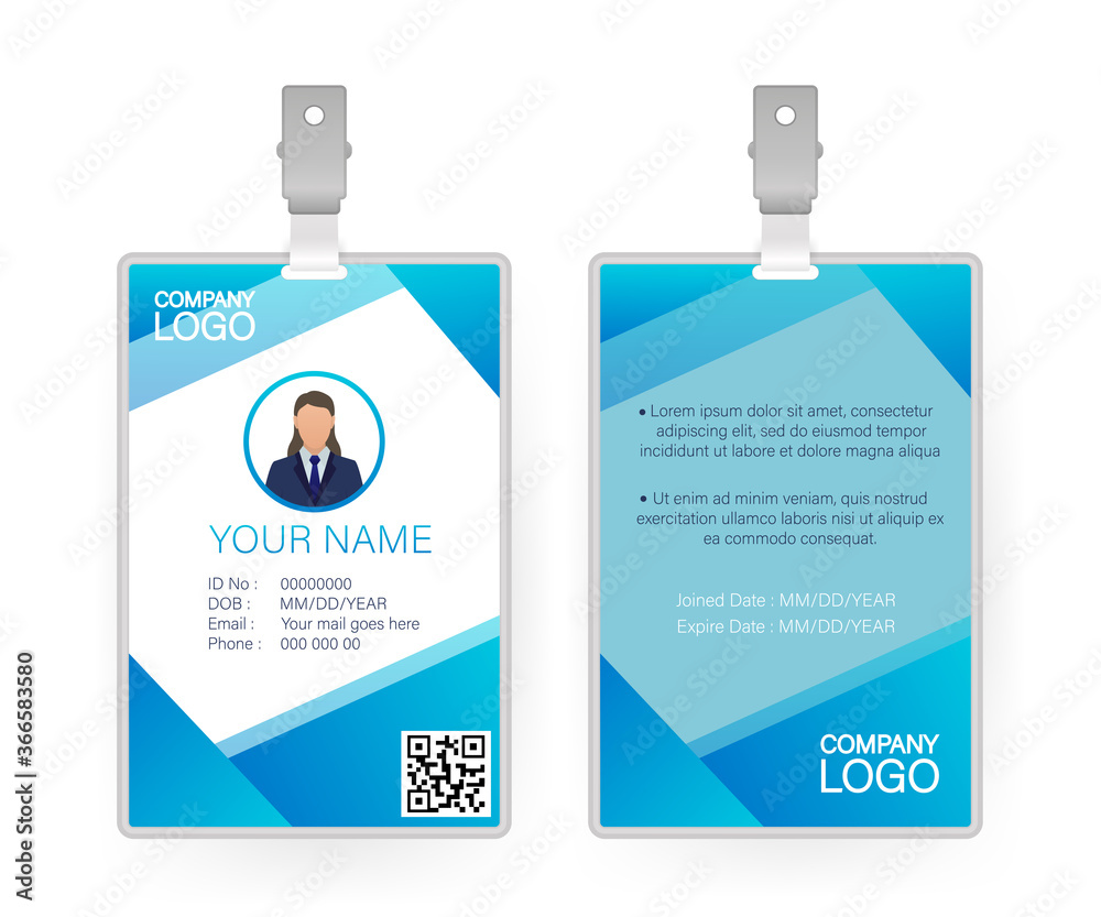 Id card, great design for any purposes. Flat vector. Flat design. Vector template design. Id card, great design for any purposes. Flat vector. Flat design. Vector template design.