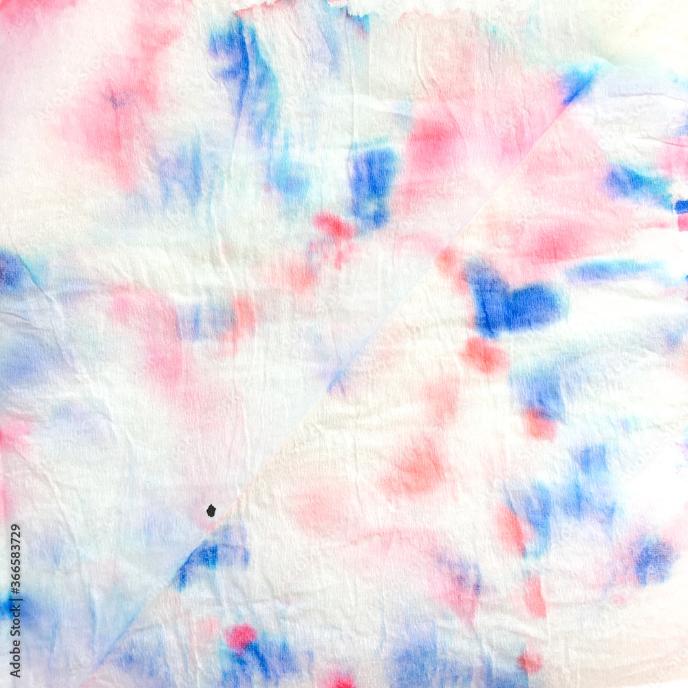 Indian Ikat. Ink Silk Textile. Vivid Tie-dye Indian Ikat. Ink Silk Textile. Vivid Tie-dye