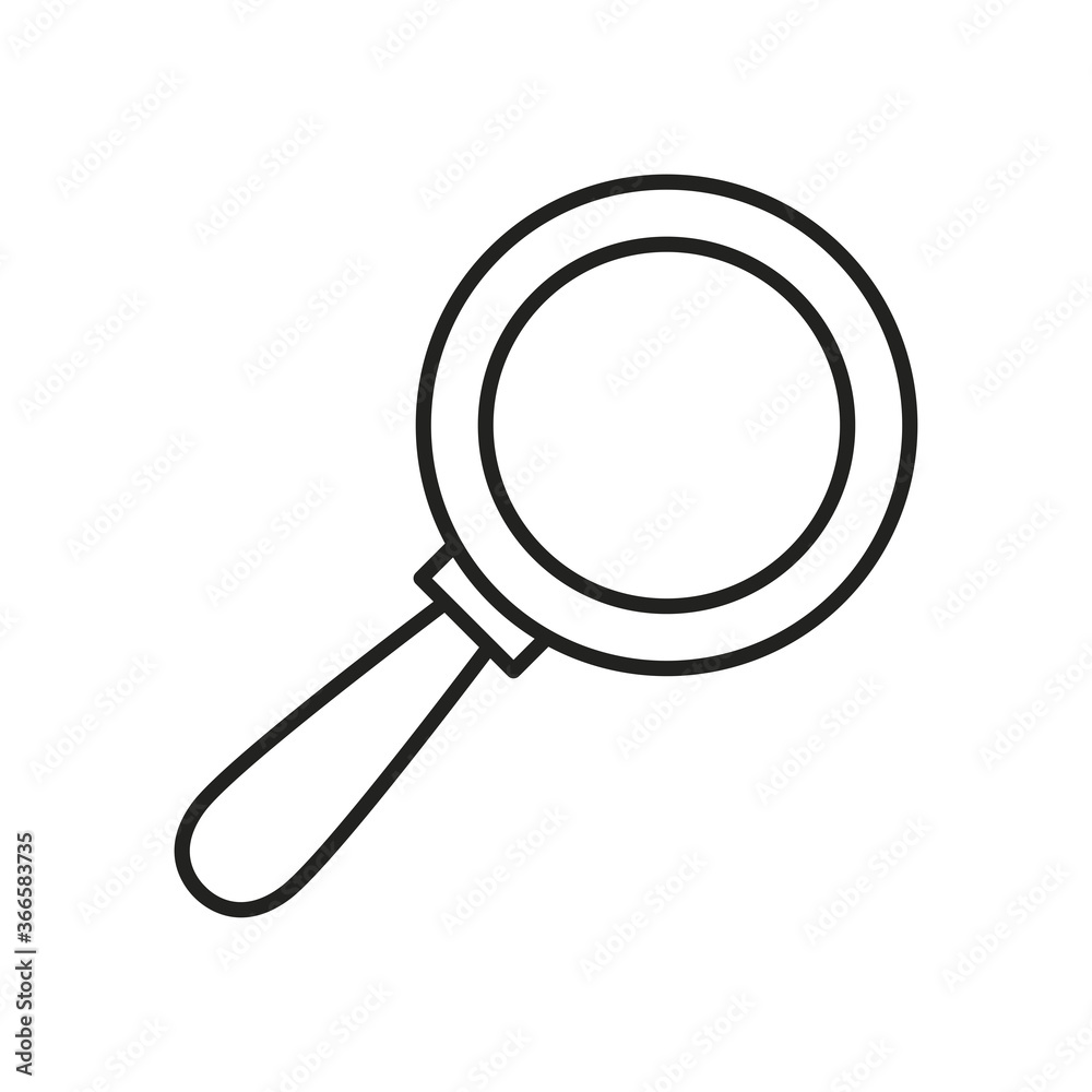 Isolated lupe line style icon vector design Isolated lupe line style icon vector design
