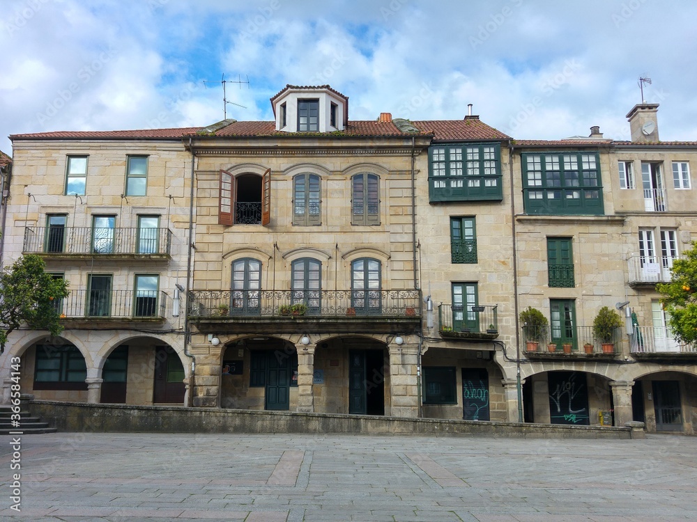 Impressionen aus der Altstadt von Pontevedra in Galicien in Spanien