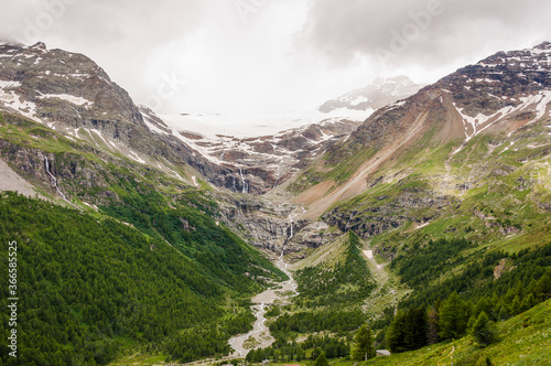 Bernina, Alp Grüm, Gletscher, Palü, Alpen, Graubünden, Piz Varuna, Piz Canton, Val Bernina, Wanderweg, lagh da Palü, Sommer, Schweiz