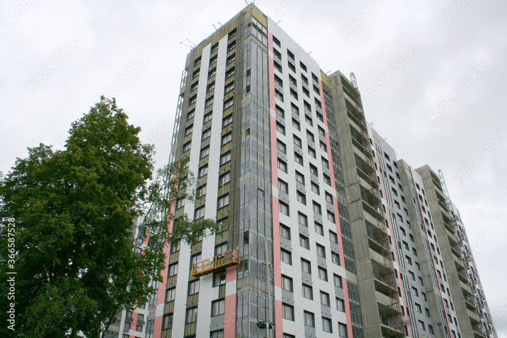 Construction of a New House for Relocation of Residents of Old Houses Intended for Demolition , Moscow, Russia  