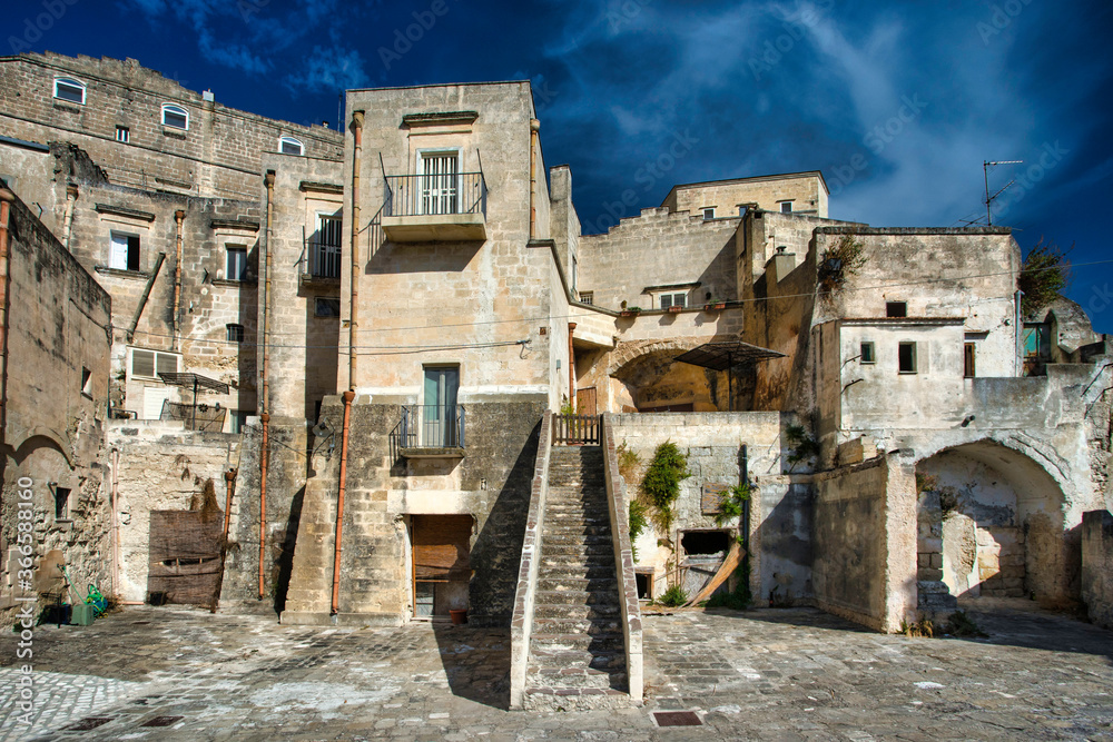 view of the old city of Matera in Italy