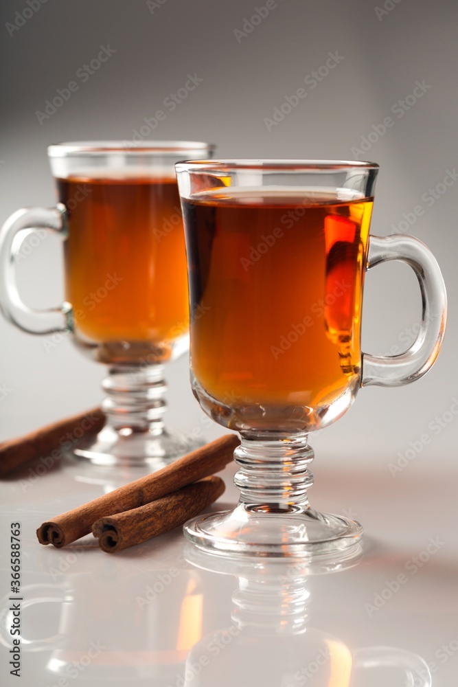 Hot tea and cinnamon