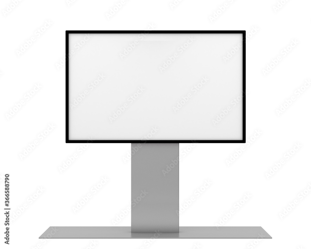 White screen. Empty bilboard. 3D rendering White screen. Empty bilboard. 3D rendering