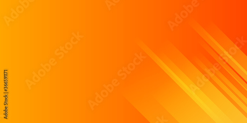Abstract yellow and orange warm tone background with simply curve lines lighting element vector for presentation design