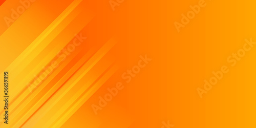 Abstract yellow and orange warm tone background with simply curve lines lighting element vector for presentation design