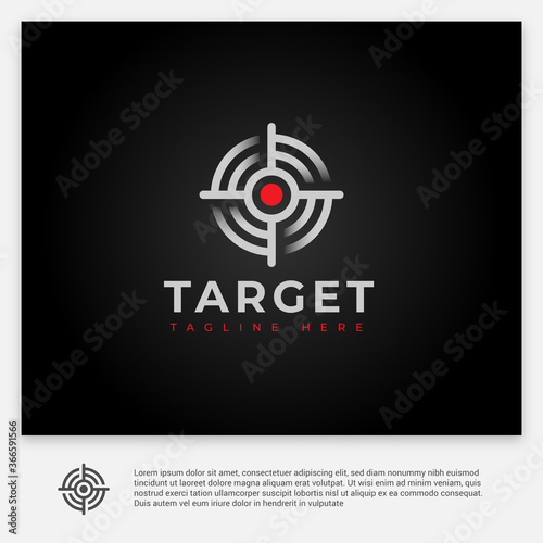 The simple and modern logo target symbol