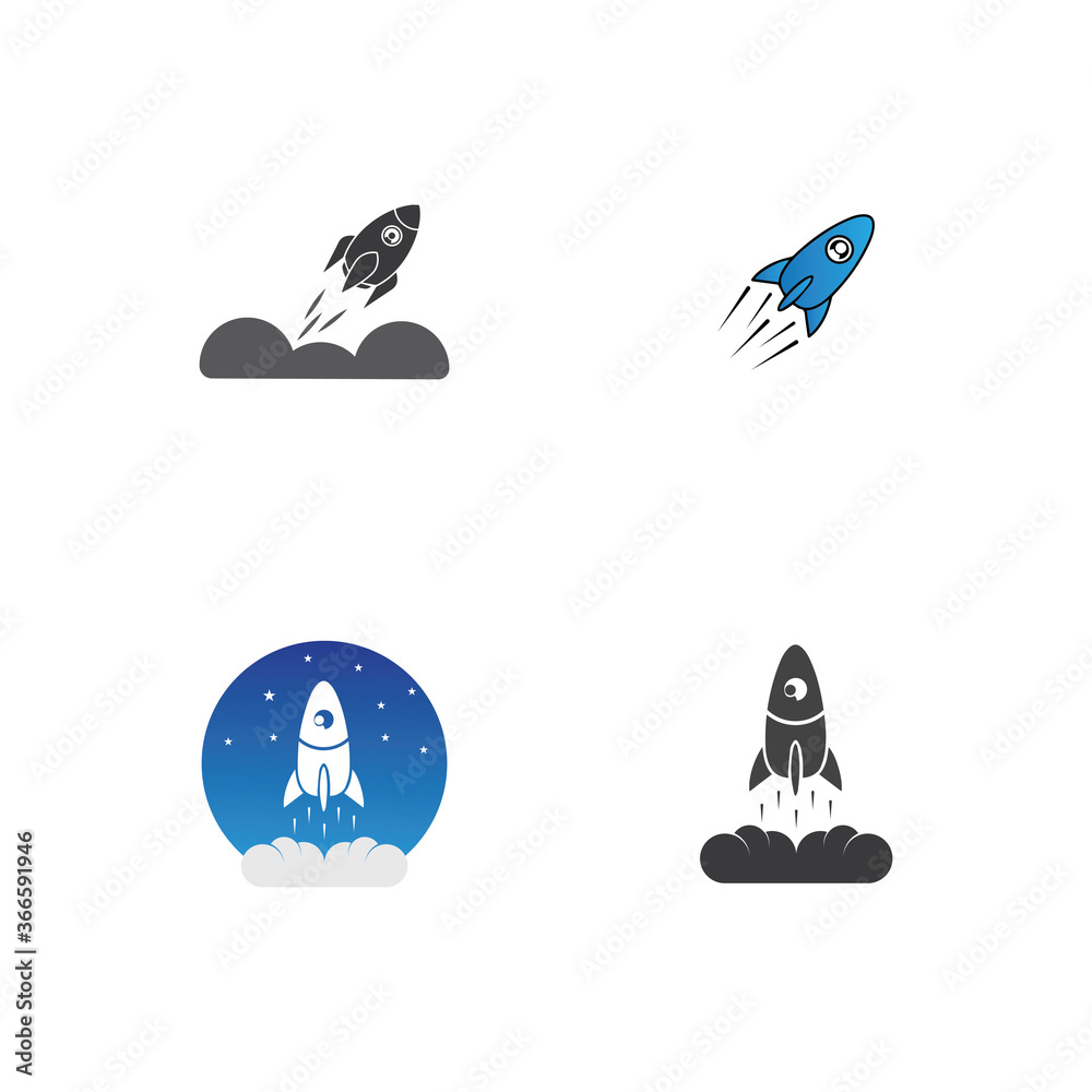 Rocket Logo icon vector template