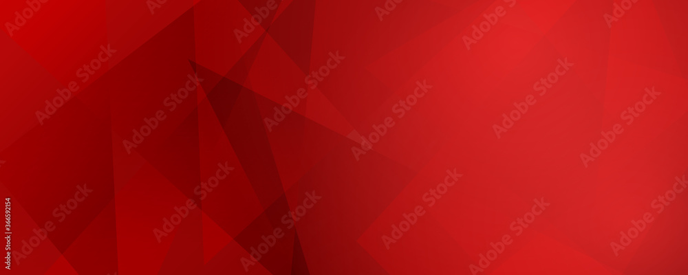 Fototapeta premium Abstract red vector background with triangle stripes