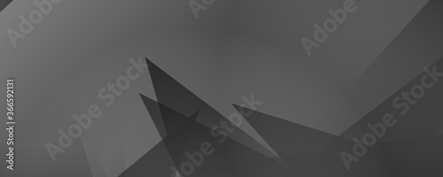 Modern black metal triangle low poly backdrop