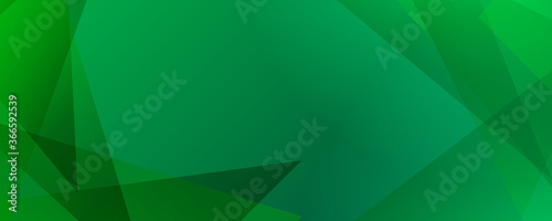 Modern green web header abstract background for wide banner. Vector illustration design