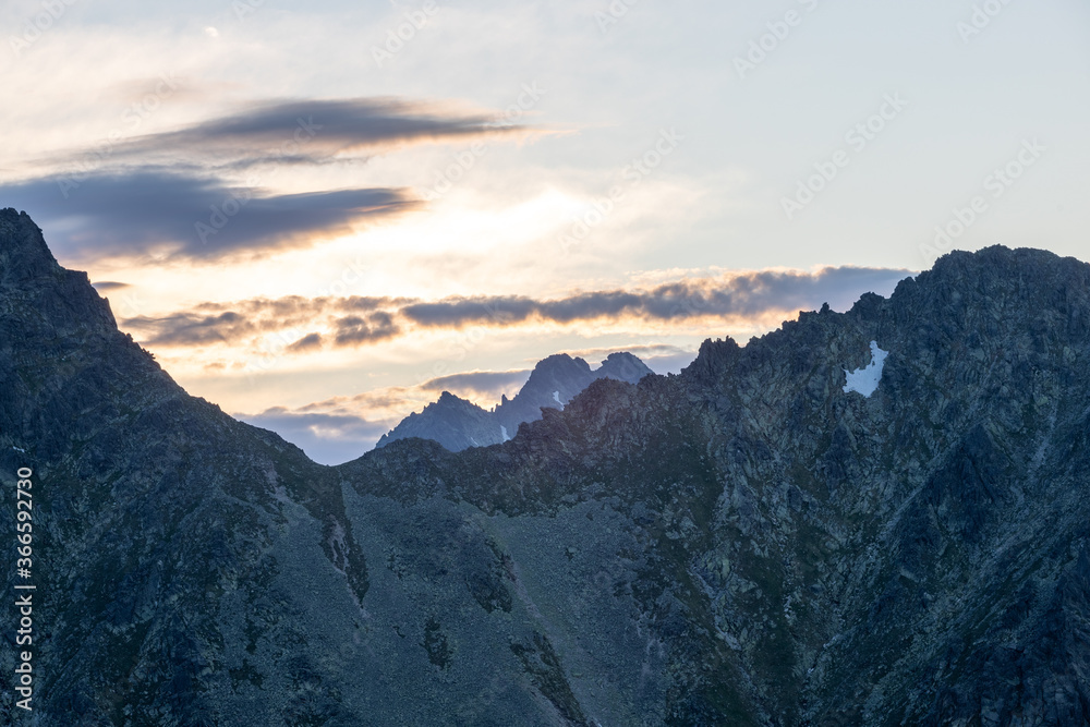 sunrise in the mountains