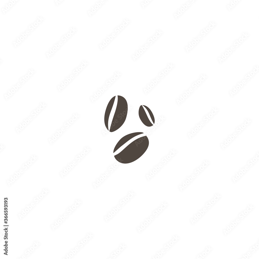 brown shabby coffee beans icon. caffeine symbol. brown shabby coffee beans icon. caffeine symbol.