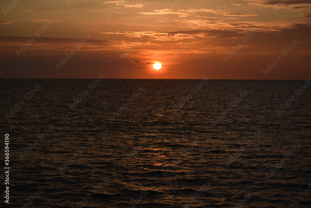 Sea ocean pacific sunset 