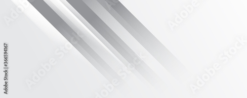 Abstract white silver grey for wide banner background