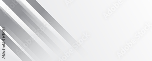 Abstract white silver grey for wide banner background
