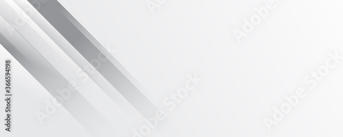 Elegant soft gray white light stripes pattern texture wide banner background