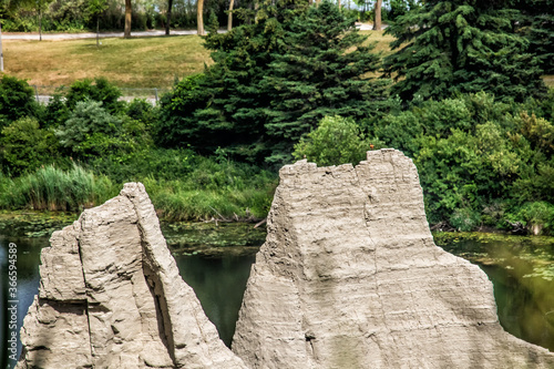 Canvas Print View over the Scarborough Bluffs