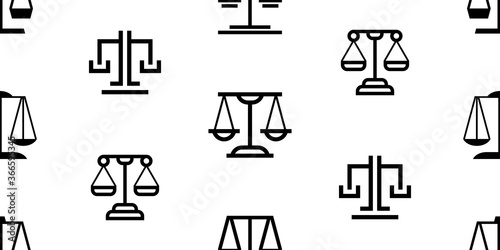 Seamless pattern with Justice law. Icon design. Template elements