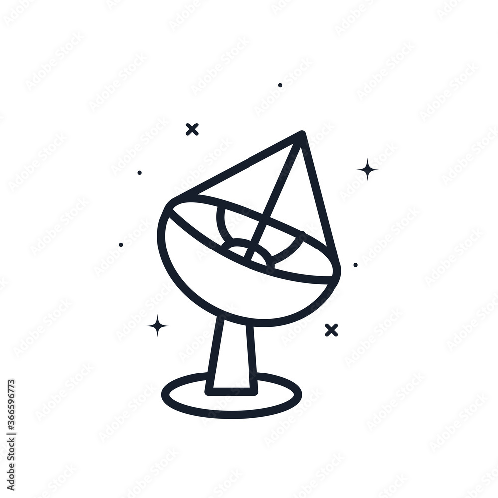 satellite antenna line style icon vector design satellite antenna line style icon vector design