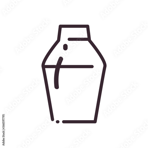 Cocktail shaker line style icon vector design