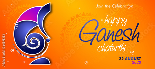 Lord Ganesha , Ganesh festival illustration of Lord Ganpati background for Ganesh Chaturthi festival of India
